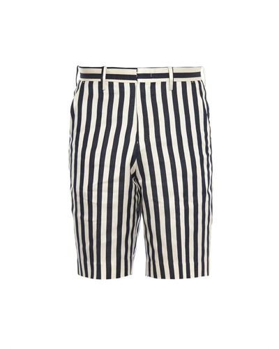 Tomorrowland Striped Shorts in Navy White (Blue) for Men - Lyst