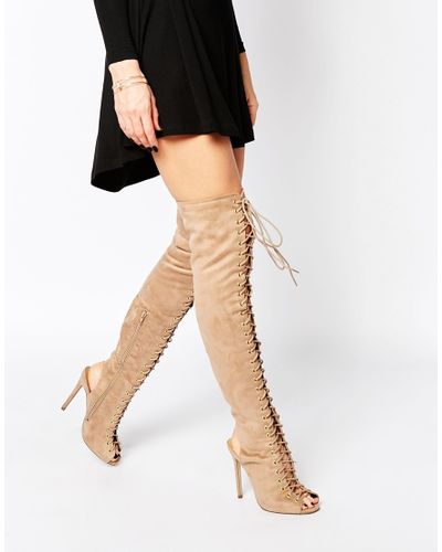 missguided over knee boots