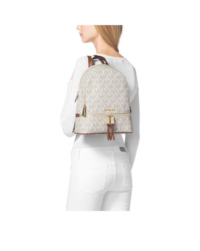 michael kors rhea vanilla backpack