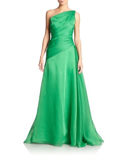 monique lhuillier green gown