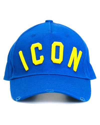 blue icon cap