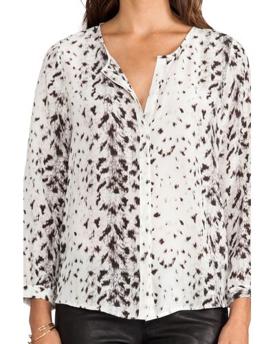 snow leopard blouse