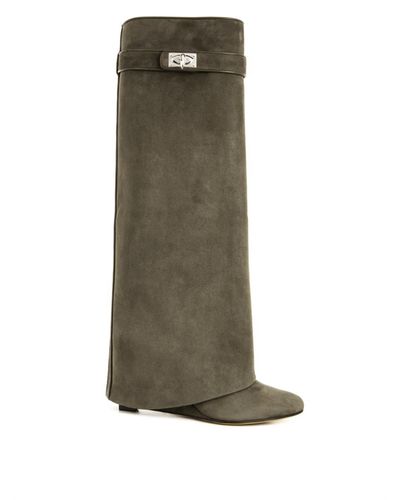 givenchy shark lock boots suede