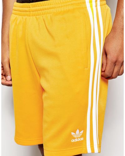 adidas originals yellow shorts