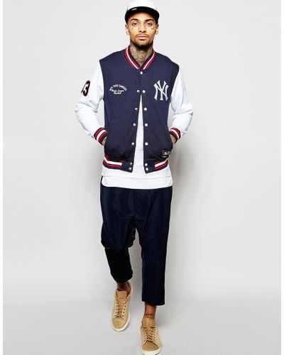 yankees majestic varsity jacket