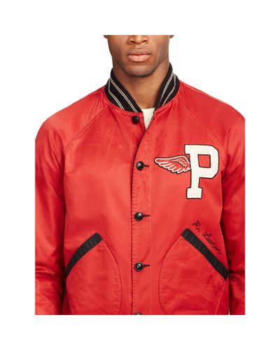 Polo Ralph Lauren Reversible Baseball Jacket in Red for Men - Lyst