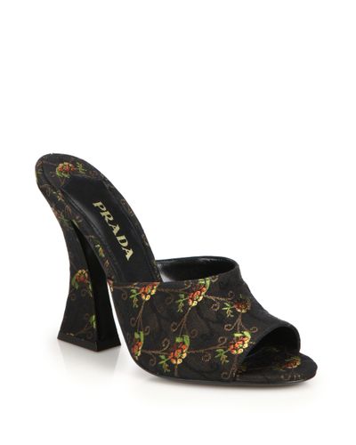 prada brocade sandals