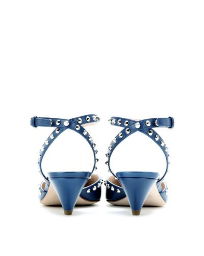 miu miu blue heels