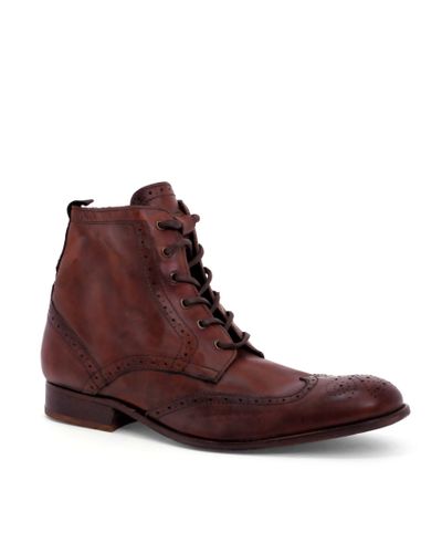 hudson simpson tan brogue boot