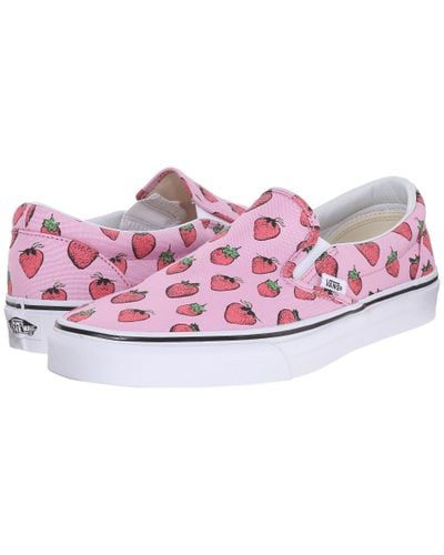 purple and black slip on vans