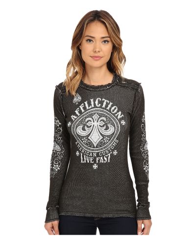 affliction thermal shirts