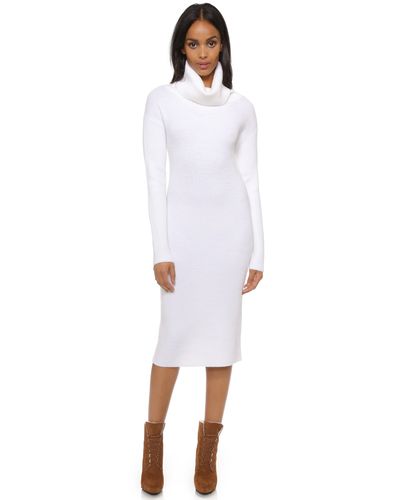 white turtleneck maxi dress