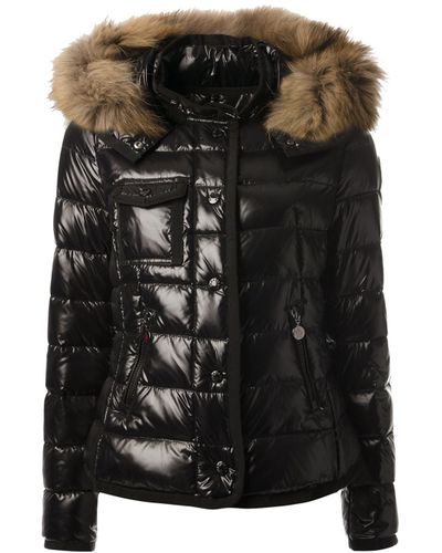 black shiny moncler jacket