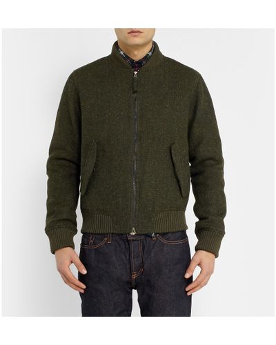 harris tweed bomber