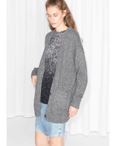 long wool blend cardigan