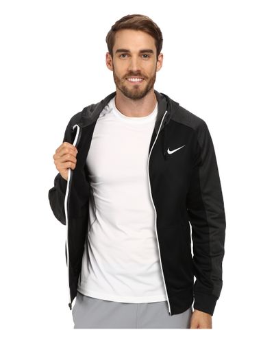 Nike Elite Stripe Full-Zip Performance Fleece Hoodie in Black/Black  Heather/White/White (Black) for Men - Lyst