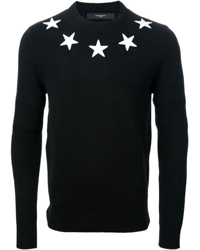 Givenchy Star Sweater in Black for Men - Lyst
