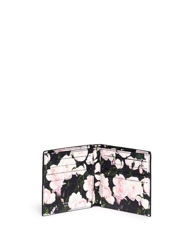 Givenchy Floral Coated Leather Wallet For Men Lyst