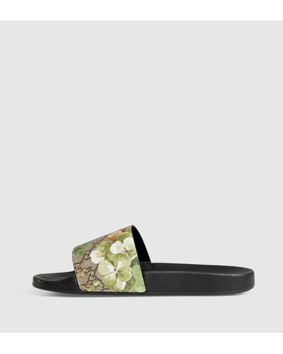 Gucci Blooms Print Sandal - Green