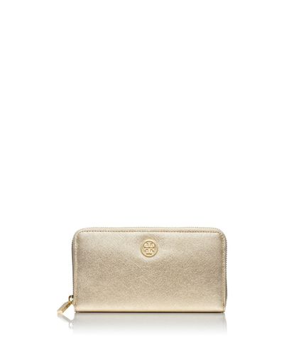 robinson metallic zip continental wallet