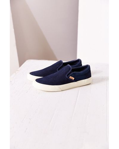 Vans Classic Knit Suede Slip-on Women's Sneaker in Navy (Blue) | Lyst