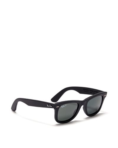 Ray ban wayfarer leather polarized sunglasses brown lens 50mm - draug.net