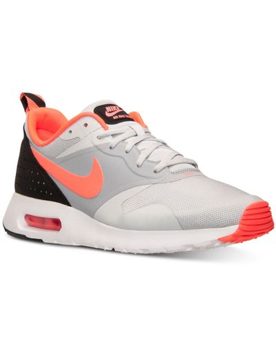 Nike Suede Men's Air Max Tavas Running Sneakers From Finish Line in  Grey/Bright Crimson (Orange) for Men - Lyst