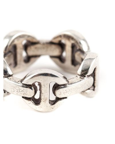 Hoorsenbuhs Classic Tri-link Ring in Metallic for Men | Lyst