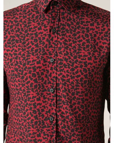 leopard print red shirt