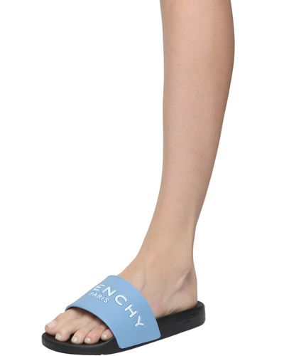 blue givenchy slides