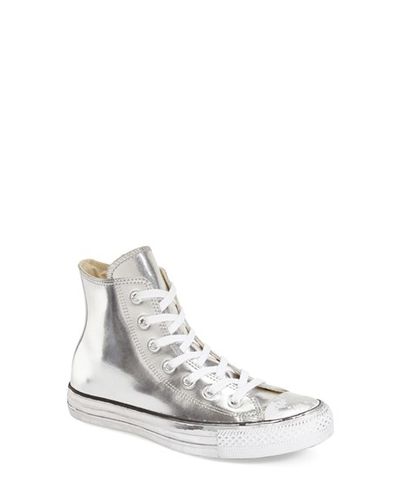 converse high top silver