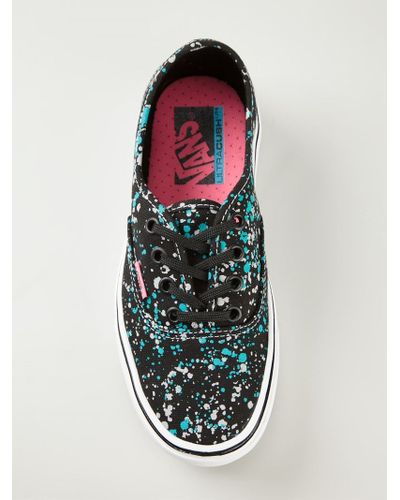 Black paint splatter vans clearance