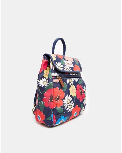 cath kidston blue floral backpack