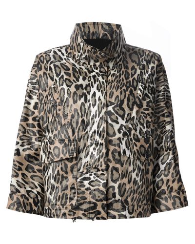 moncler leopard coat