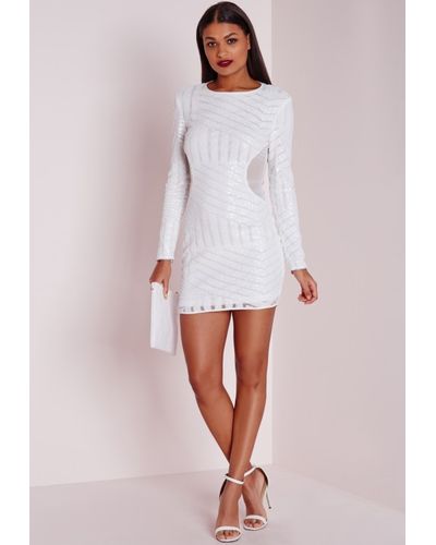 white bodycon sparkly dress