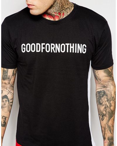 Good For Nothing T-shirt With Logo Print in Black for Men - Lyst