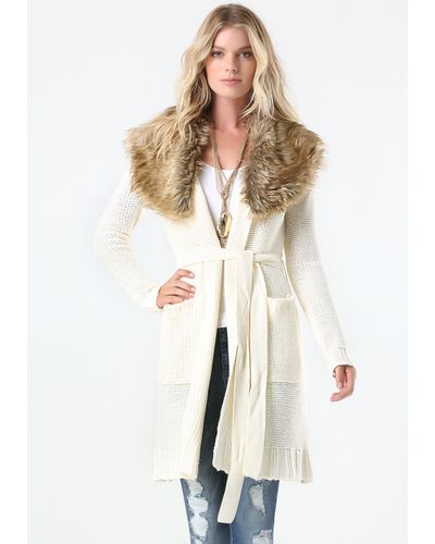 faux fur sweater jacket