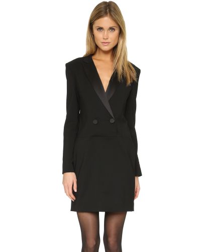 long sleeve tuxedo gown