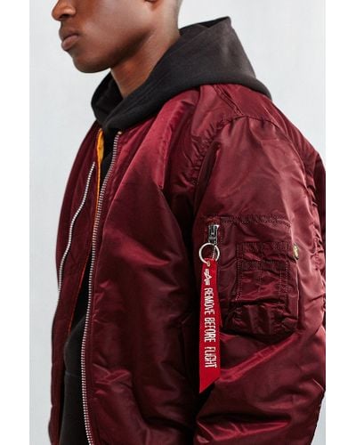alpha industries maroon bomber