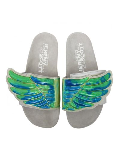 Jeremy Scott for adidas Gel Wings Adilette Flip Flops Greygreenblue for Men  | Lyst UK