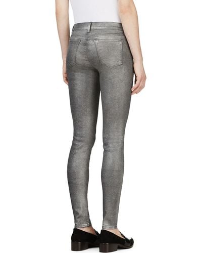J Brand Silver Super Skinny Jeans in 