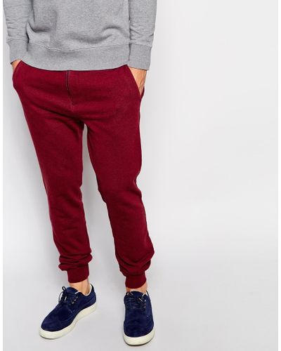 Paul Smith Slim Sweat Pant in Red for Men - Lyst