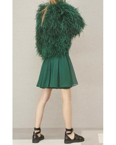green feather jacket