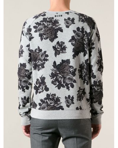 rose print sweatshirt