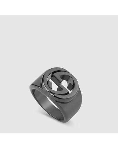 Gucci Silver Ring With Interlocking G in Sterling Silver (Metallic) for Men  - Lyst