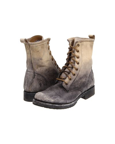 frye veronica combat stonewash