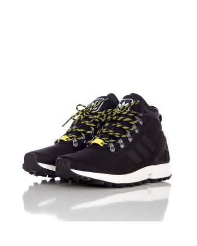 adidas Zx Flux Winter Mesh Boots in Black for Men | Lyst