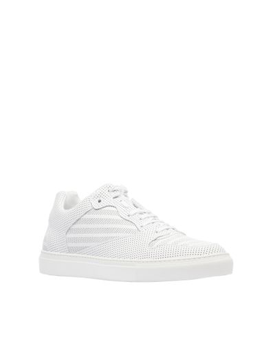 Balenciaga Monochrome Perforated High-Top Trainers In