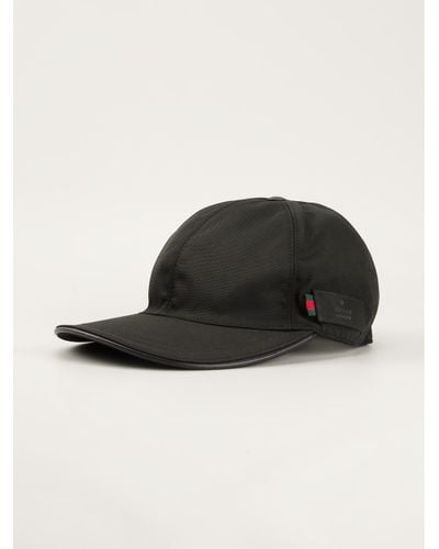 Gucci Strap Back Baseball Cap in Black for Men - Lyst