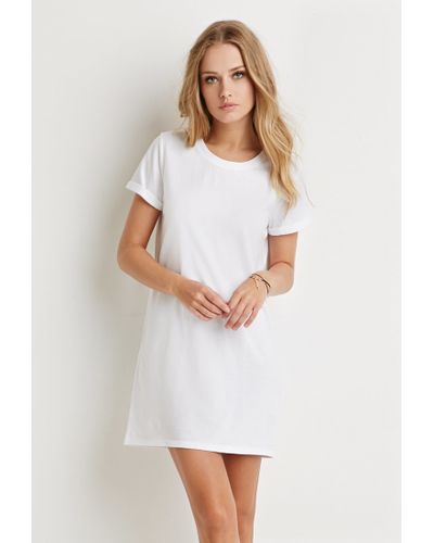 long white t shirt dress